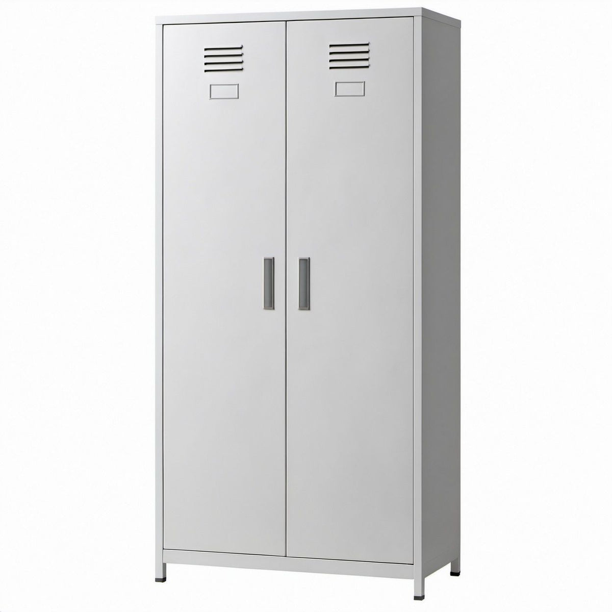 Armário Metálico Cinzento com 2 Portas, 90 x 40 x 180 cm