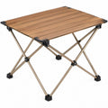 Mesa de Campismo Dobrável em Alumínio Castanha/Preta 90 x 60 x 45 cm