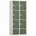 Armário de Cacifos em Aço com 8 Portas Verde e Branco 180 x 90 x 45 cm