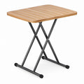Mesa Dobrável de Campismo em Bambu e Aço Natural/Preto 60 x 40 x 70 cm