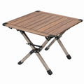 Mesa de Campismo Dobrável Retangular em Alumínio Castanha 90 x 60 x 45 cm